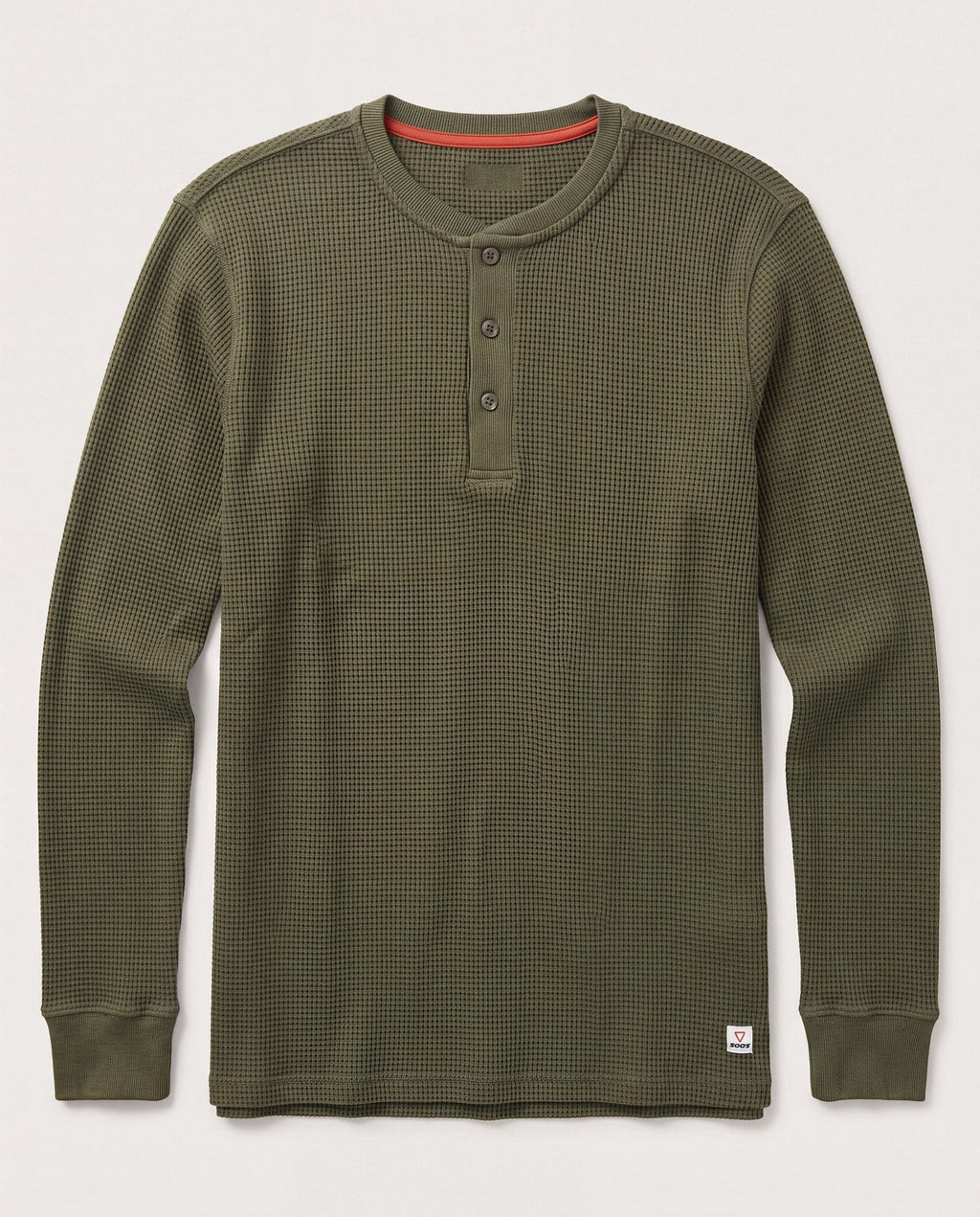 Combat Olive $|& SDOS Waffle Thermal Henley - Hanger Detail